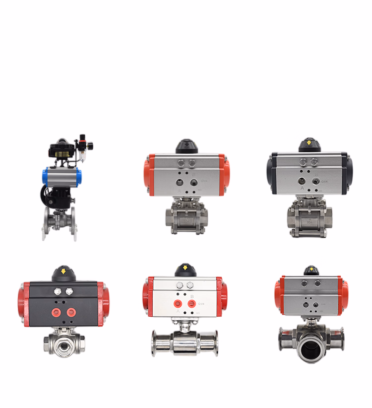 Jtaiv Factory Customized 3PC DN15-DN100 3-Piece Threaded Pneumatic Ball Valve