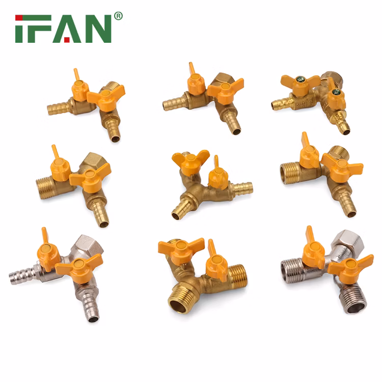 Ifan High Performance ASTM D2513 1/2" Y Tape Male Female Threaded Single Mouth Gas Ball Valve