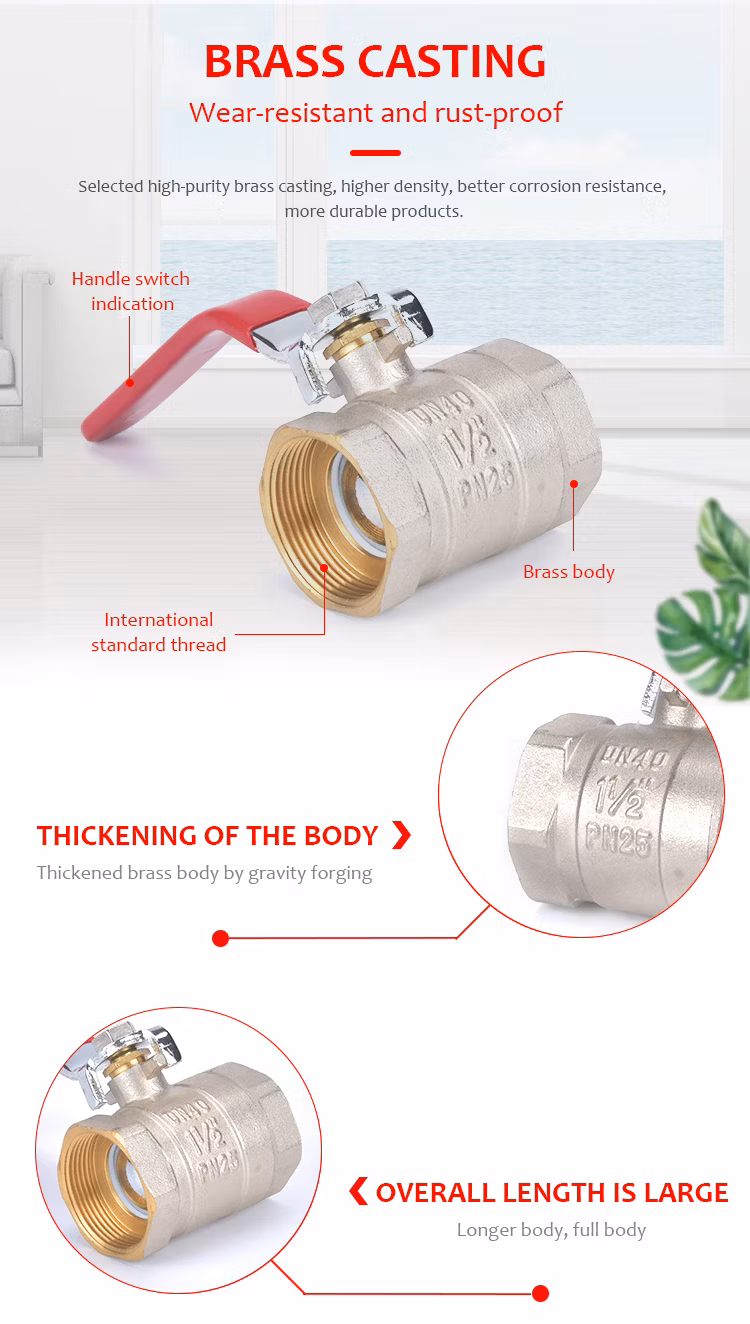 Best Price NPT Thread Copper Brass Ball Valve 2PC for Plumbing