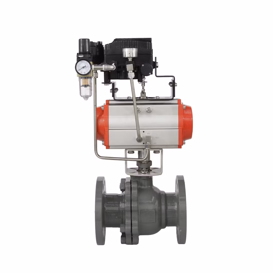 Covna Stainless Steel Fixed Type Pneumatic Flange Ball Valve
