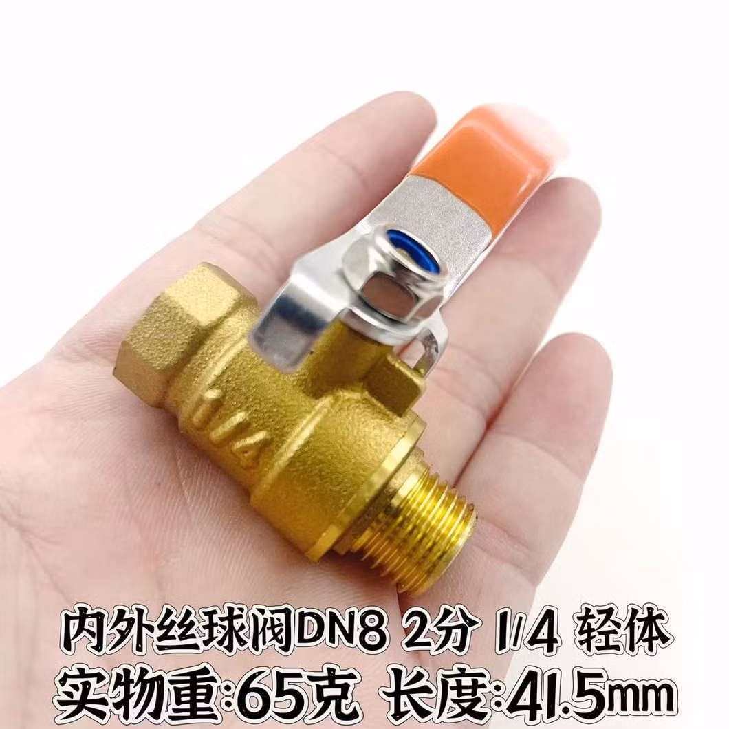 Brass Internal and External Wire Ball Valve Tap Water Switch Manual Valve
