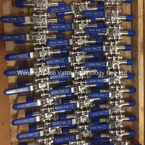 Dico 1/4"-4" 1000wog Bw End with Extended Pipe Industrial 3PC Ball Valve