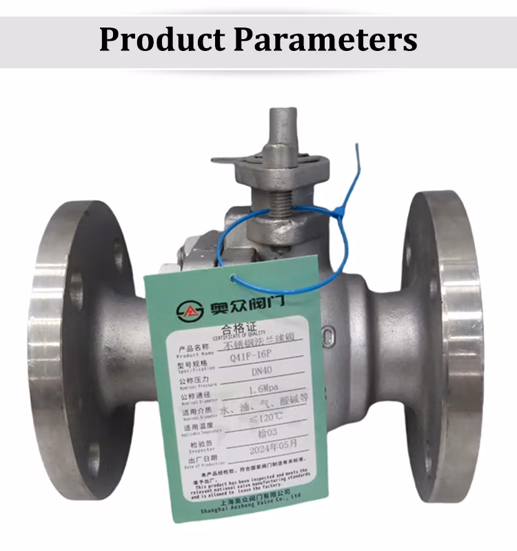 Stainless Steel Flange Ball Valve 304 Manual High Pressure Corrosion Resistance