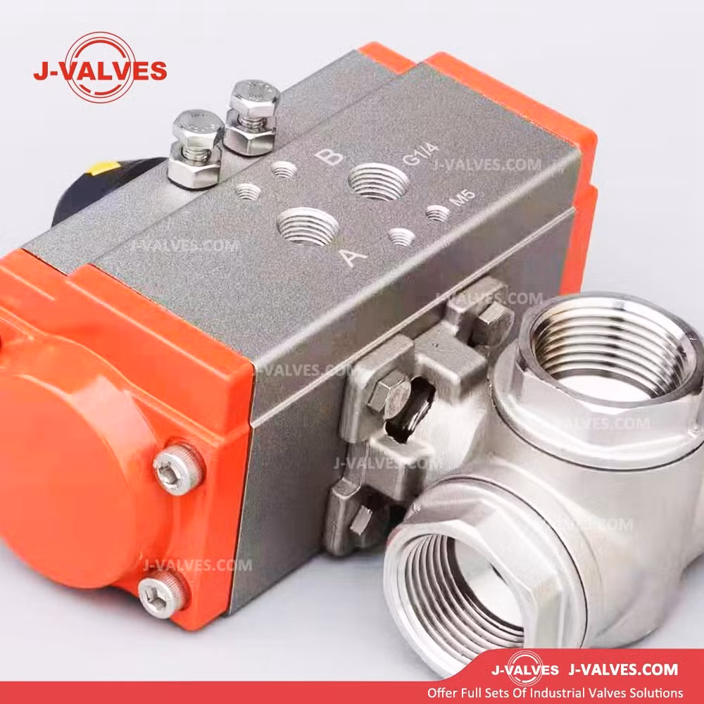 J-Valves Investment Casting Wcb/CF8/CF8m Reduced Port L Port/T Port 3-Way Ball Valve