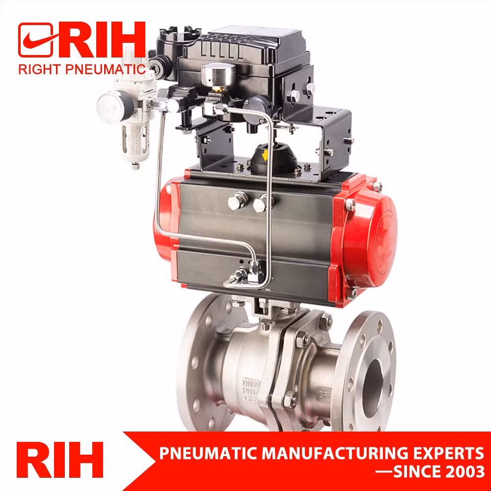 Wenzhou Flanged Stainless Steel Automatic 1 Inch Gas Safety Solenoid Pneumatic Actuated Ball Control Valve