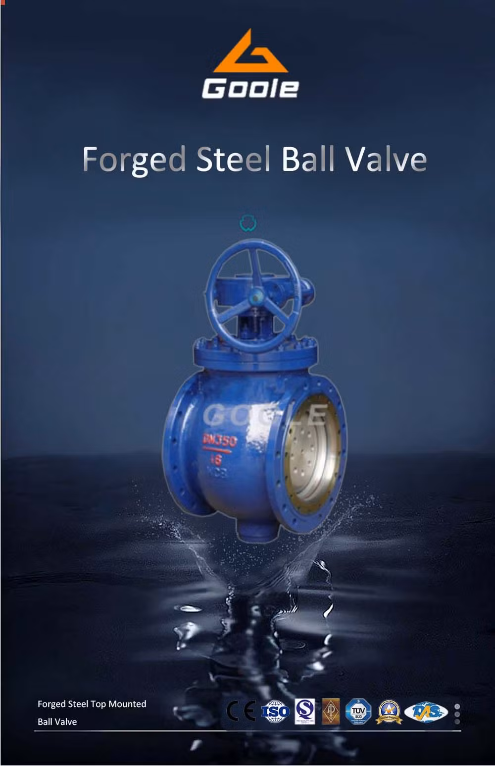 Gear Operated Flanged Ends Trunnion Type Top Entry Ball Valve