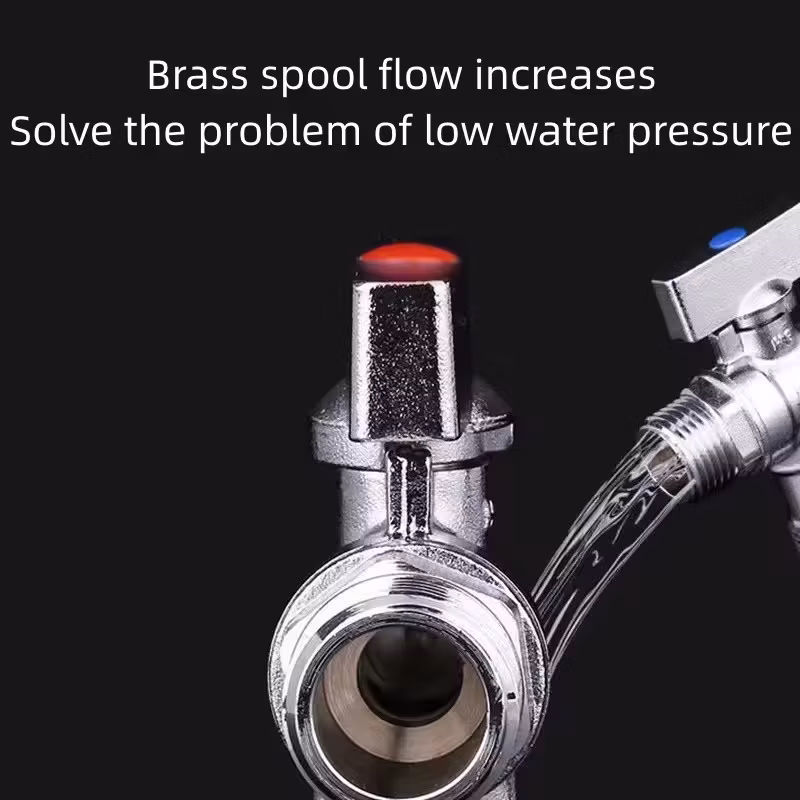 Factory Wholesale Brass Ball Core Large Flow Angle Valve Bathroom Faucet Eater Control Angle Valve Cut-off Seat Valves