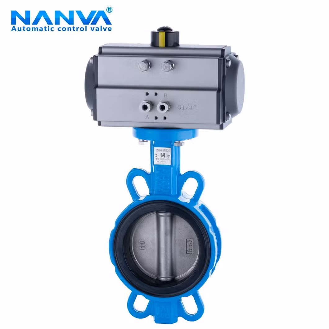 at Pneumatic Stainless Steel Plate Without Backrest Soft Seal to Clamp Butterfly Valve
