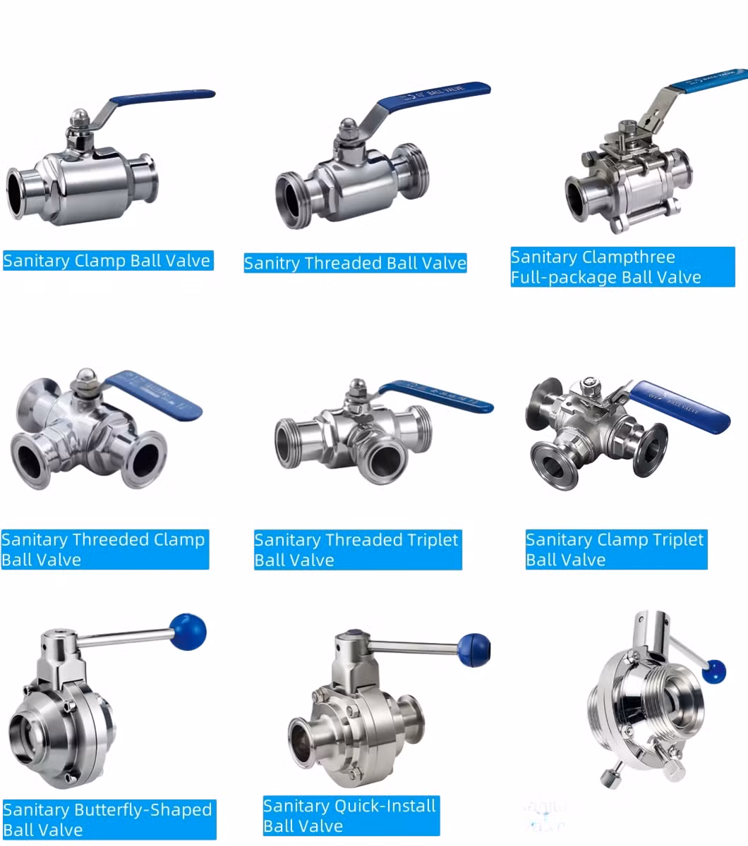 Ss 304 316 NPT Thread Ball Valve, Female 3 Piece Full Port Manual Ball Valve