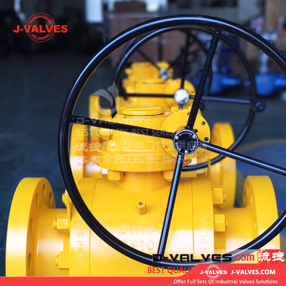 J-Valves Trunnion Mounted Ball Valve Forged Steel A105 3PC Flanged Pn100