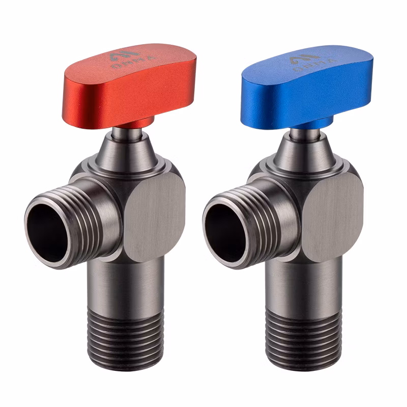 All Copper Angle Valve Hot and Cold Water Ball Valve Core Large Flow Through Switch Gas Water Heater Water Valve