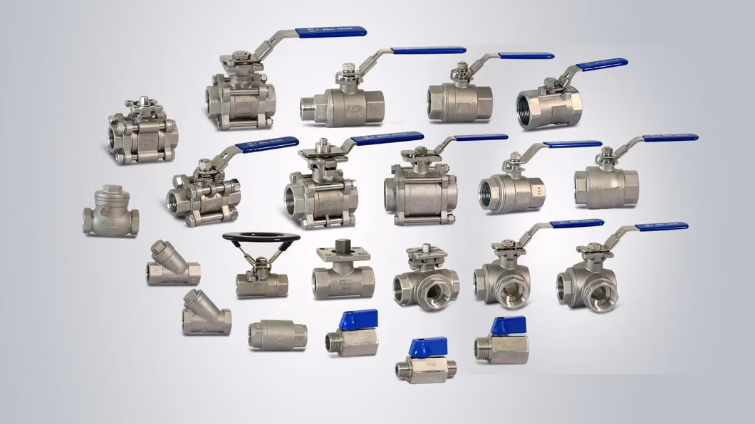 1PC 2PC 3PC DIN/ANSI Pn63/1000wog Stainless Steel Carbon Steel Thread Bw Sw Full /Reduced Port with ISO 5211 Mounting Pad 304 316 CF8m CF8 1.4408 Ball Valve