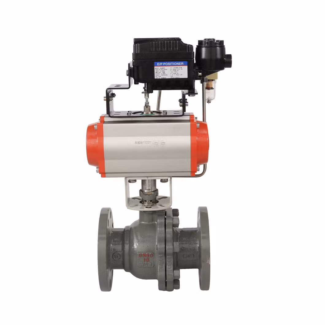 Covna Stainless Steel Fixed Type Pneumatic Flange Ball Valve