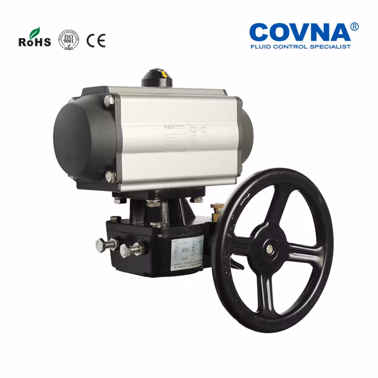 Covna Stainless Steel Fixed Type Pneumatic Flange Ball Valve