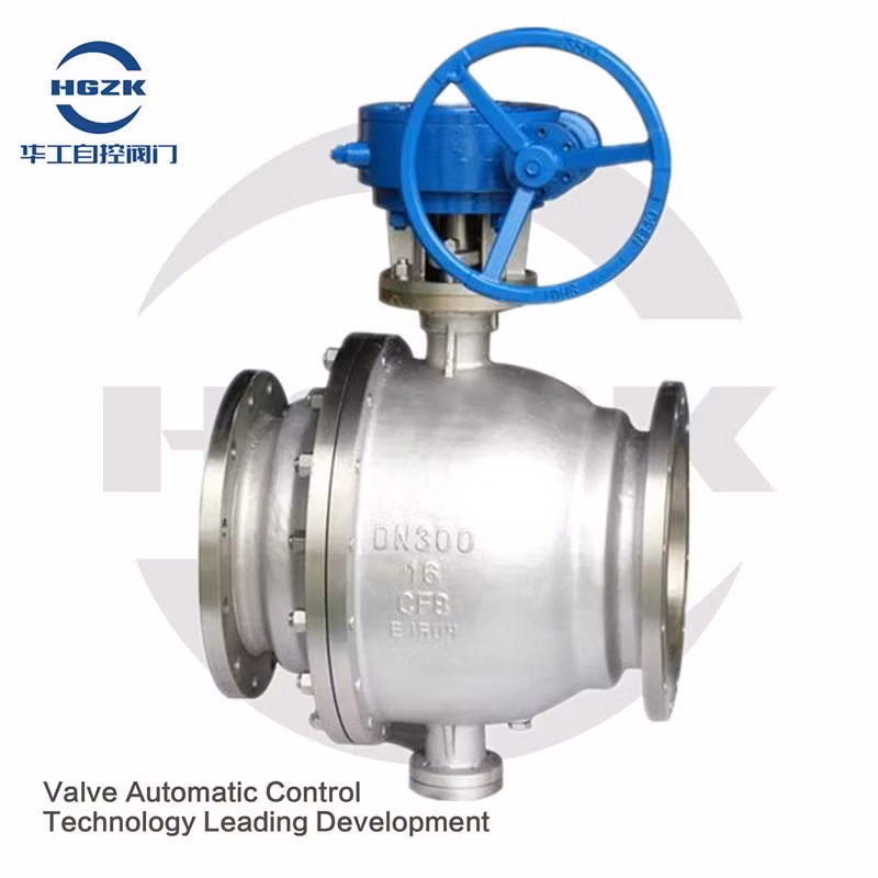 Turbo Gearbox Stainless Steel Fixed Ball Valve