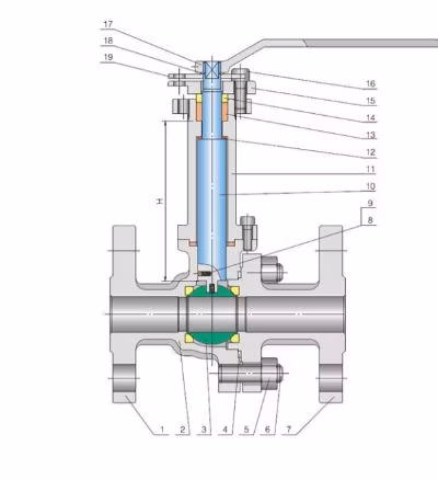 Flanged Ends Low Temperature Cryogenic Floating Ball Valve / with Extended Stem