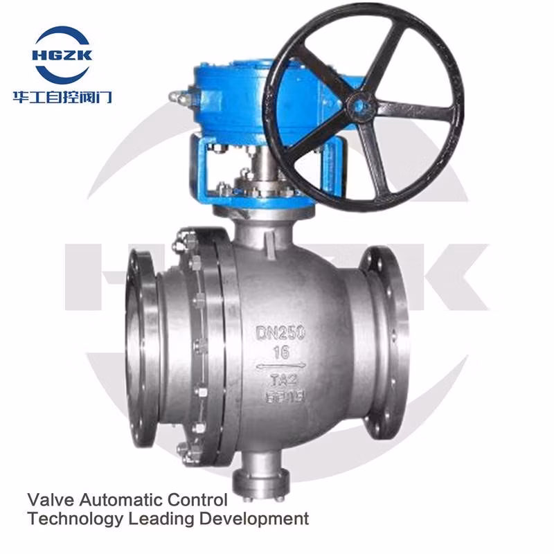 Turbo Gearbox Stainless Steel Fixed Ball Valve