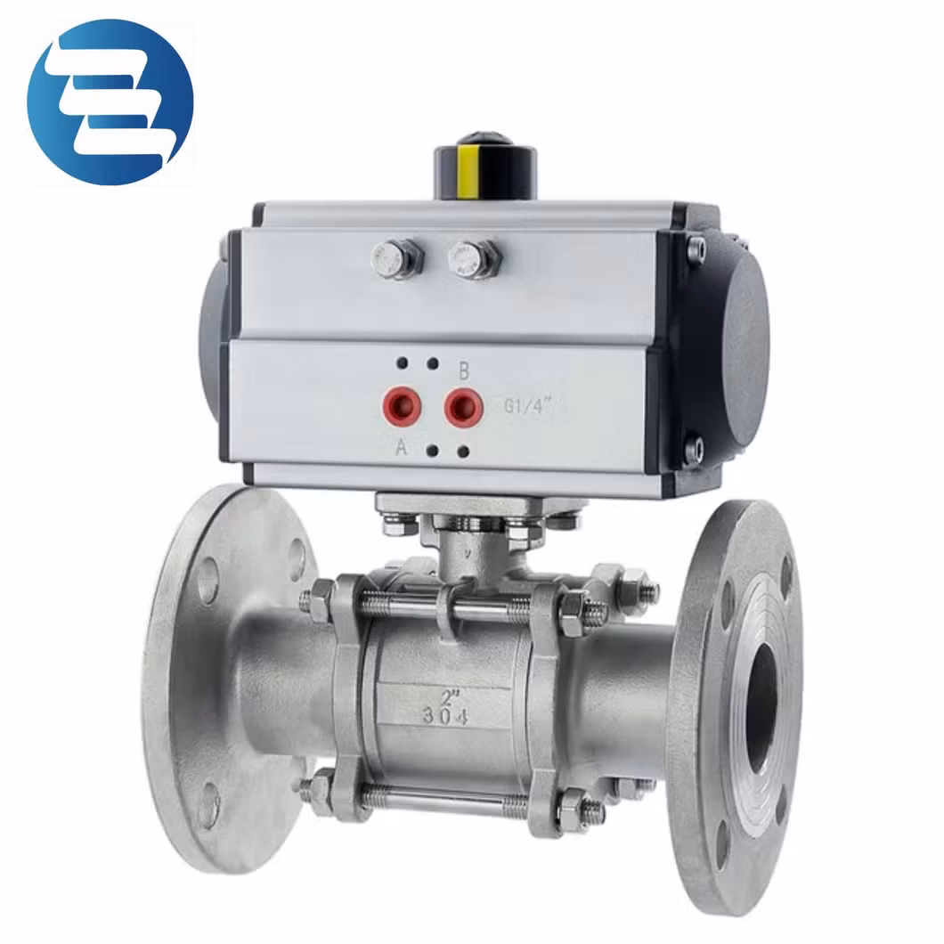 Sanitary Aluminum Actuator Valve SS316L Pneumatic Flanged PTFE Soft Seal Pneumatic Operated