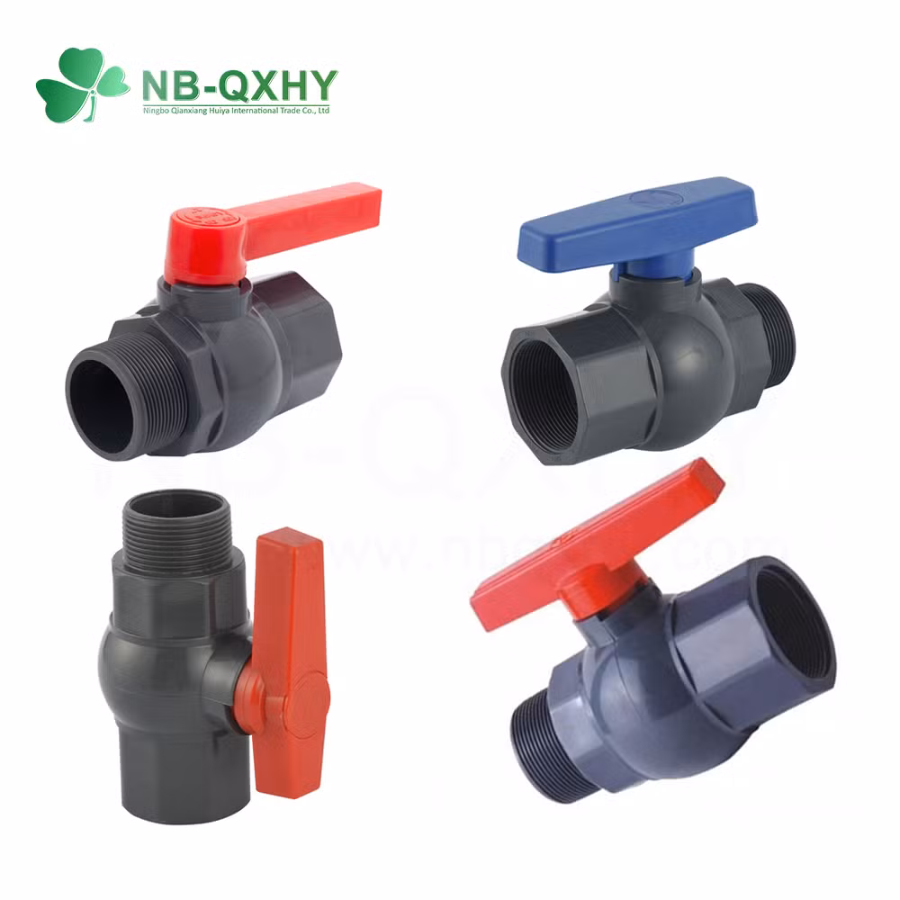 Best Price PVC Ball Valve 1.5 Inch Water Valve PVC Gray Plastic Ball Valve