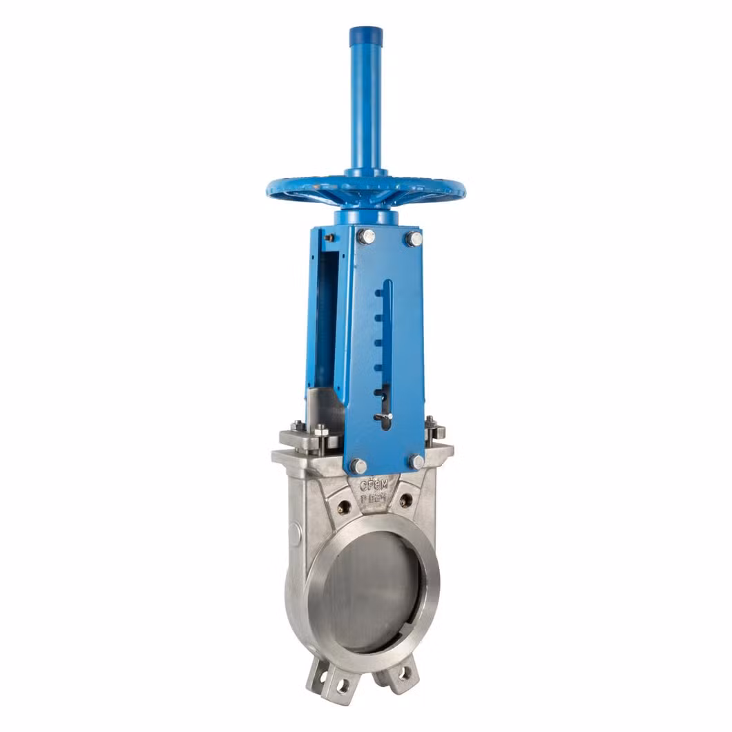Ductile Iron Stainless Steel Wcb CF8m CF8 Rising Stem Wafer Lug Knife Gate Valve