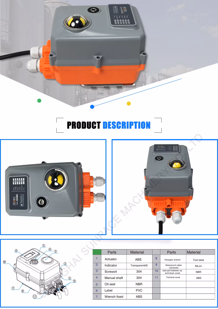 High Quality Oil/Gas/Air/Water Electric Ball Valve, Electric Actuator, Motorised Ball Valve
