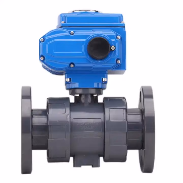 ANSI/GB/JIS/DIN Motorized Plastic Flanged Ball Valve Full/Reduced Bore Hard/High Pressure/Temperature
