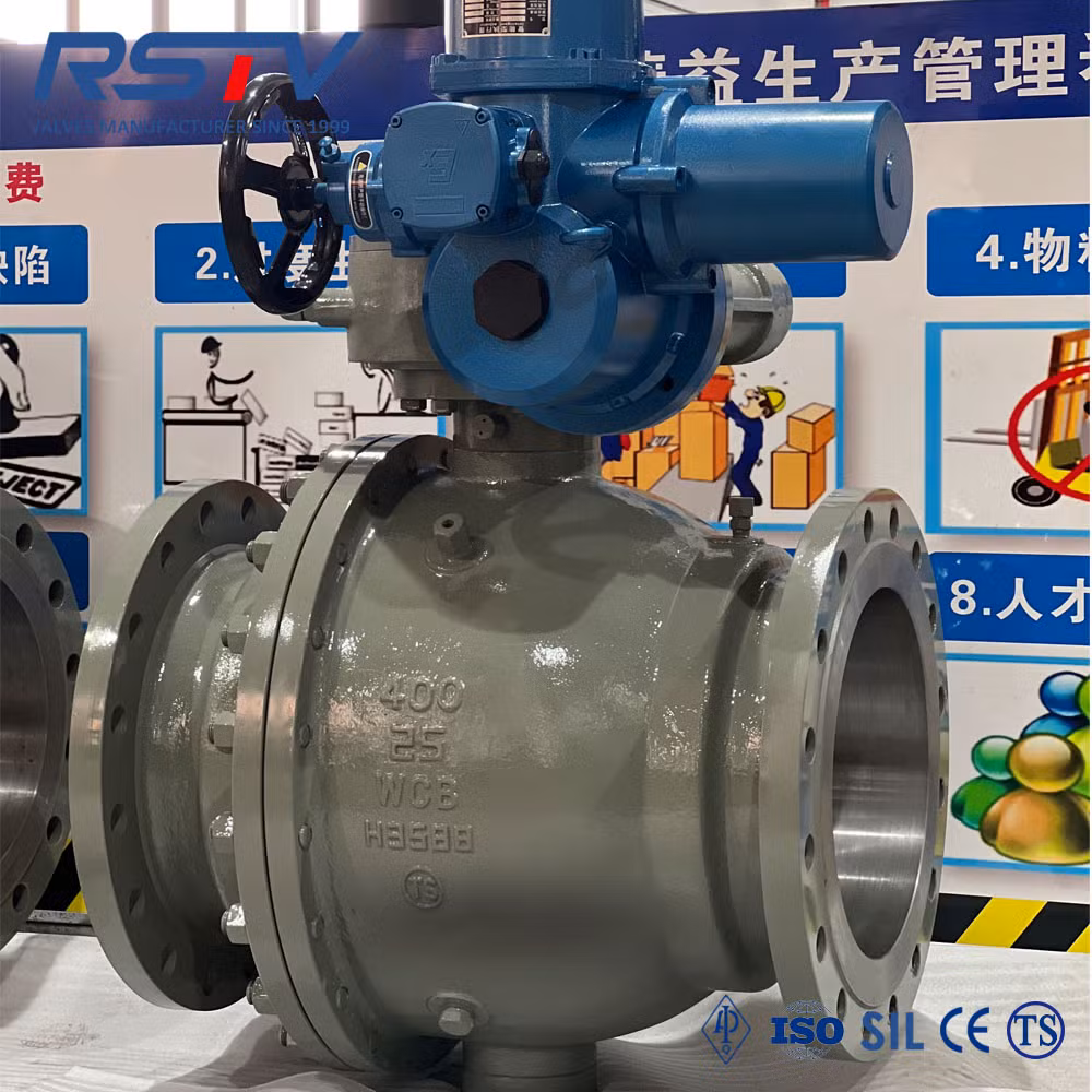 Casting Stainless Steel/ Carbon Steel Trunnion Mounted Soft Seated Flange Ball Valve