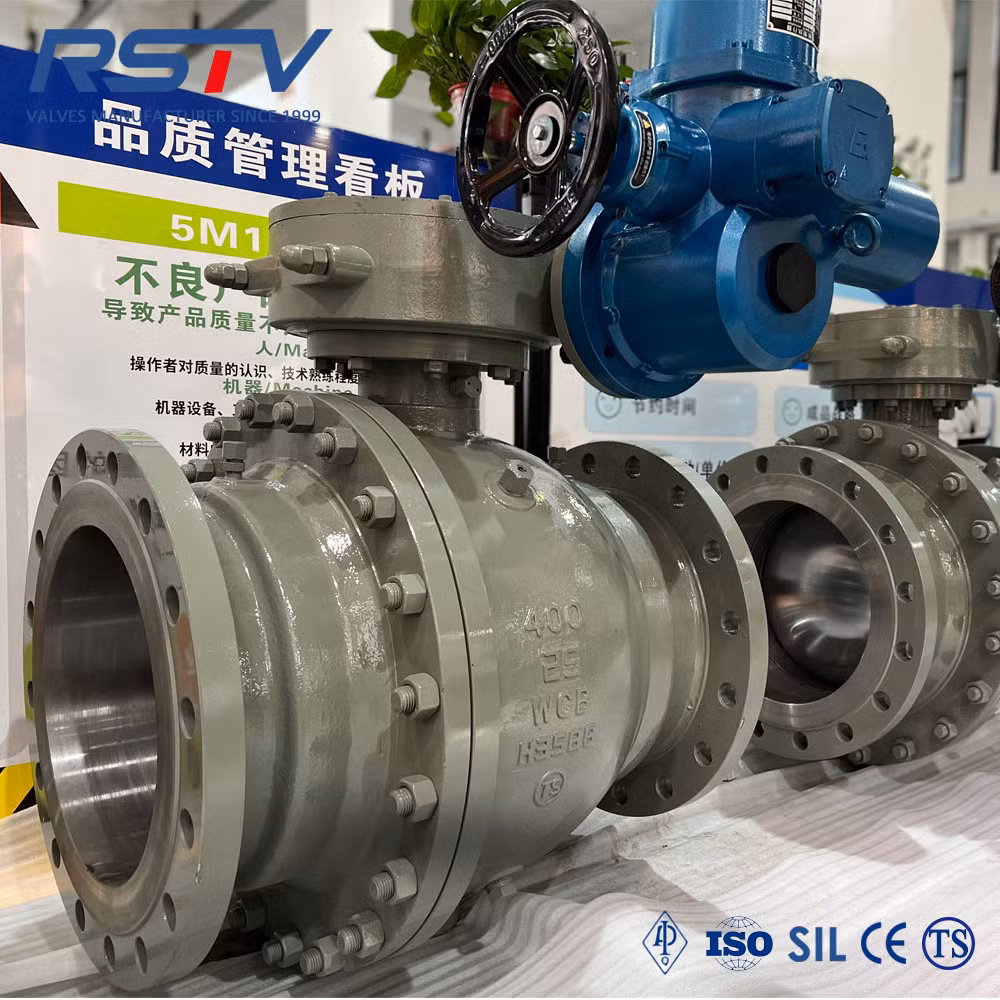 Casting Stainless Steel/ Carbon Steel Trunnion Mounted Soft Seated Flange Ball Valve