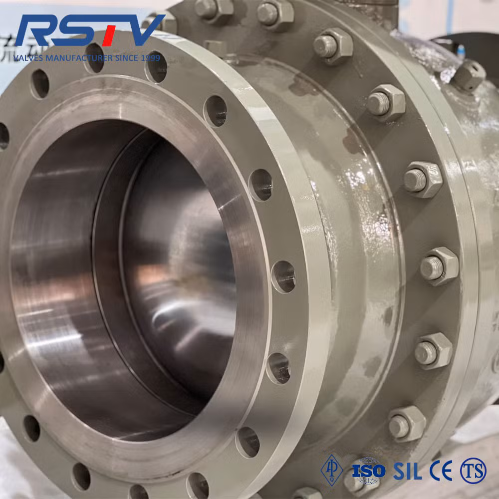 Casting Stainless Steel/ Carbon Steel Trunnion Mounted Soft Seated Flange Ball Valve