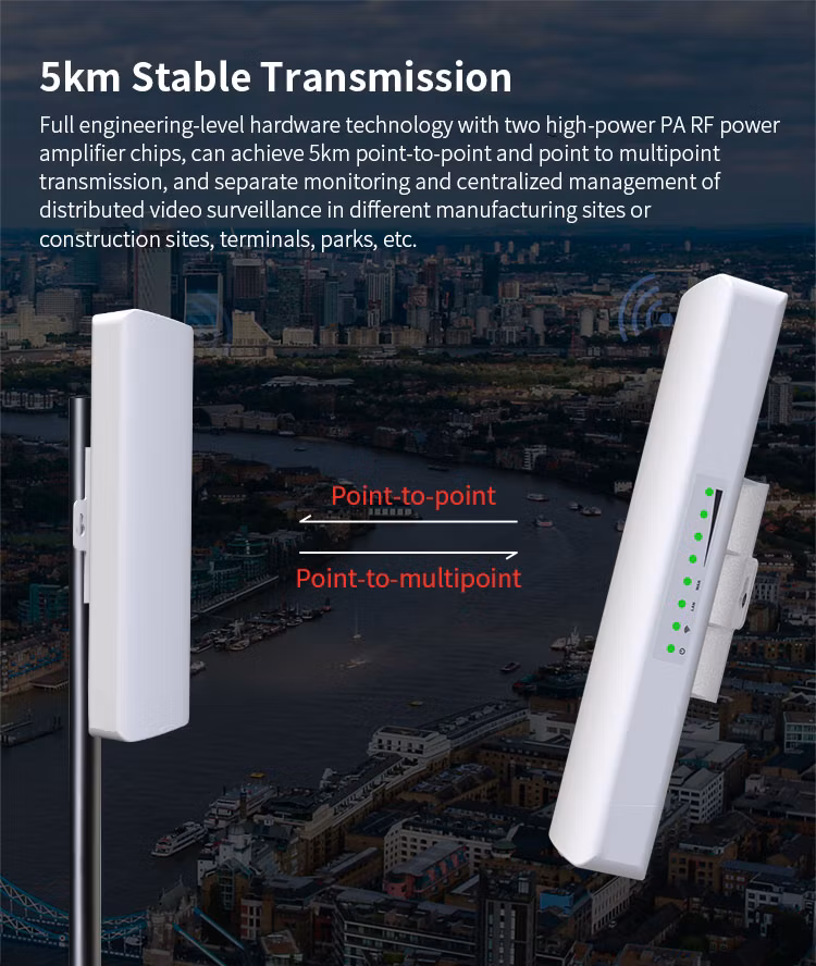 Comfast CF-E313AC 900Mbps 5km Point to Point Long-Range Outdoor WiFi CPE 5.8GHz Wireless Outdoor CPE Bridge