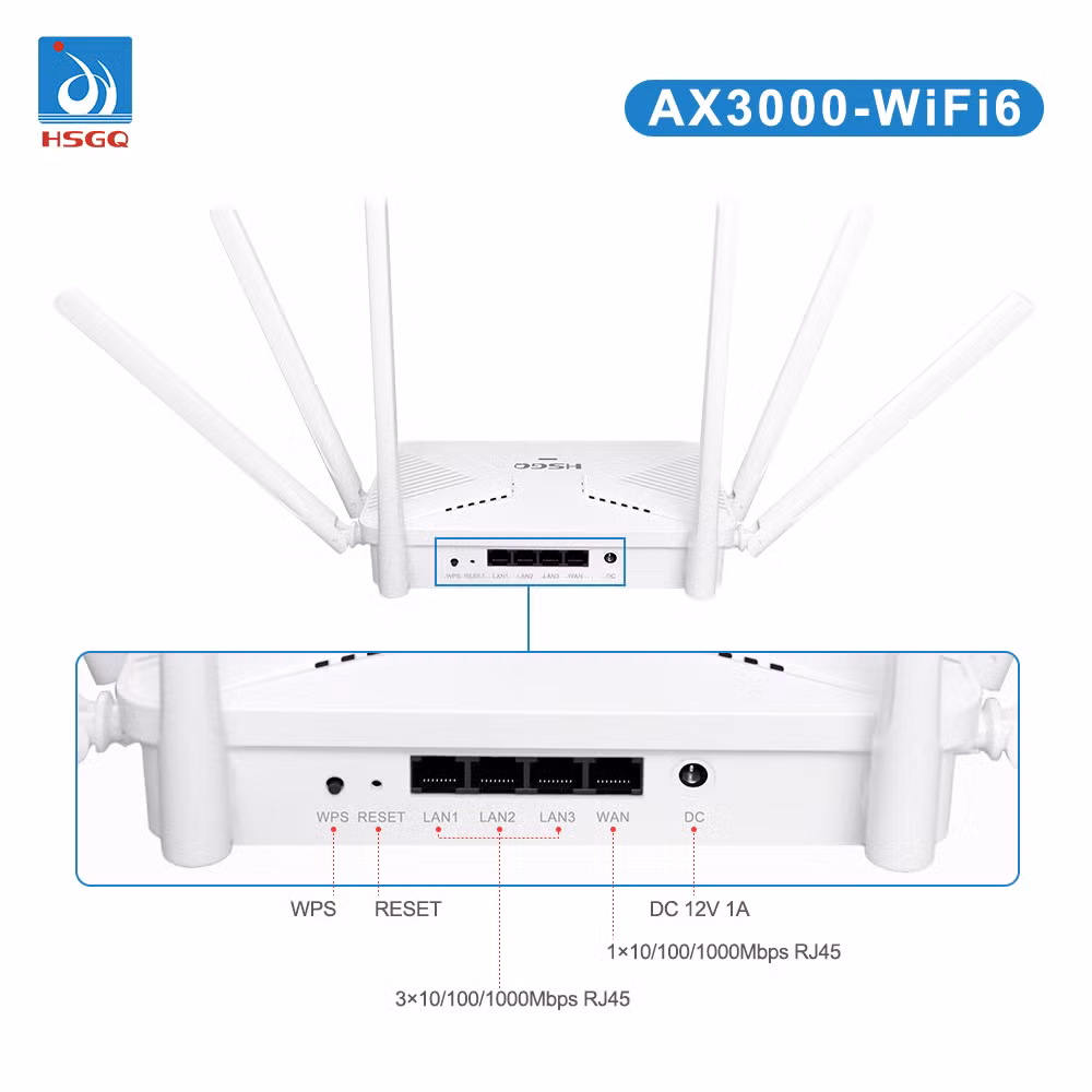 4G 5g Router Gigabit WiFi 6 Dual Band Ax1800 Ax3000 Metal Shell Mesh Wireless Network 6 Antenna 5g WiFi Router