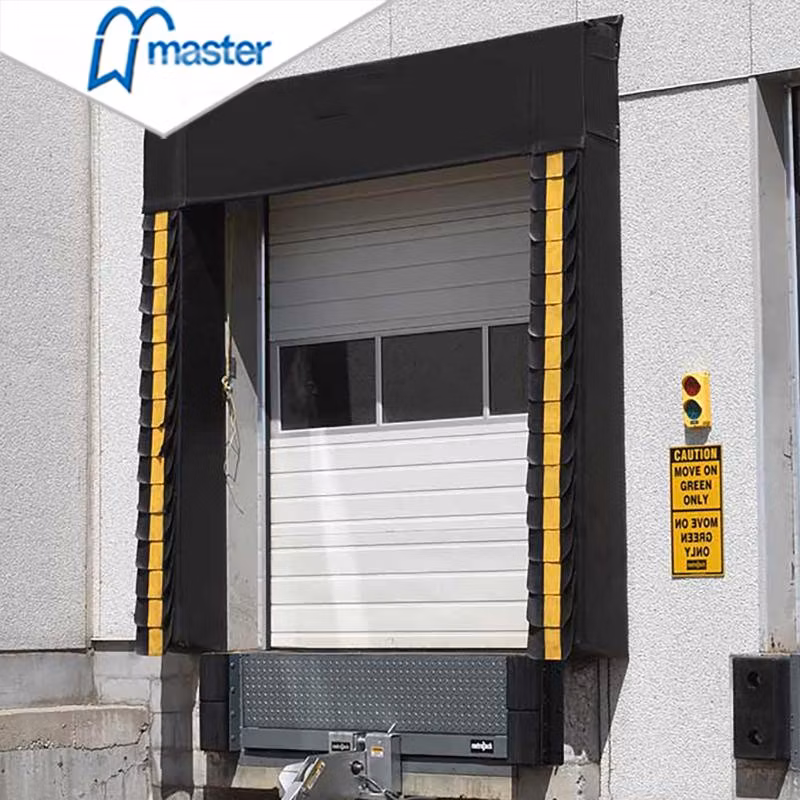 Master Well Top Selling Bulk Price Ajustable Heavy Duty Warehouse Retractable Loading Dock Seals PVC Curtain Sponge Inflatable Mechanical Dock Shelters