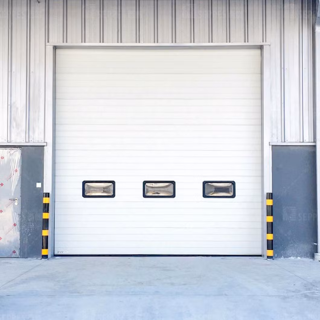 Warehouse Electric Sectional Garage Door Automatic Overhead Door with with Pedestrian Door Access
