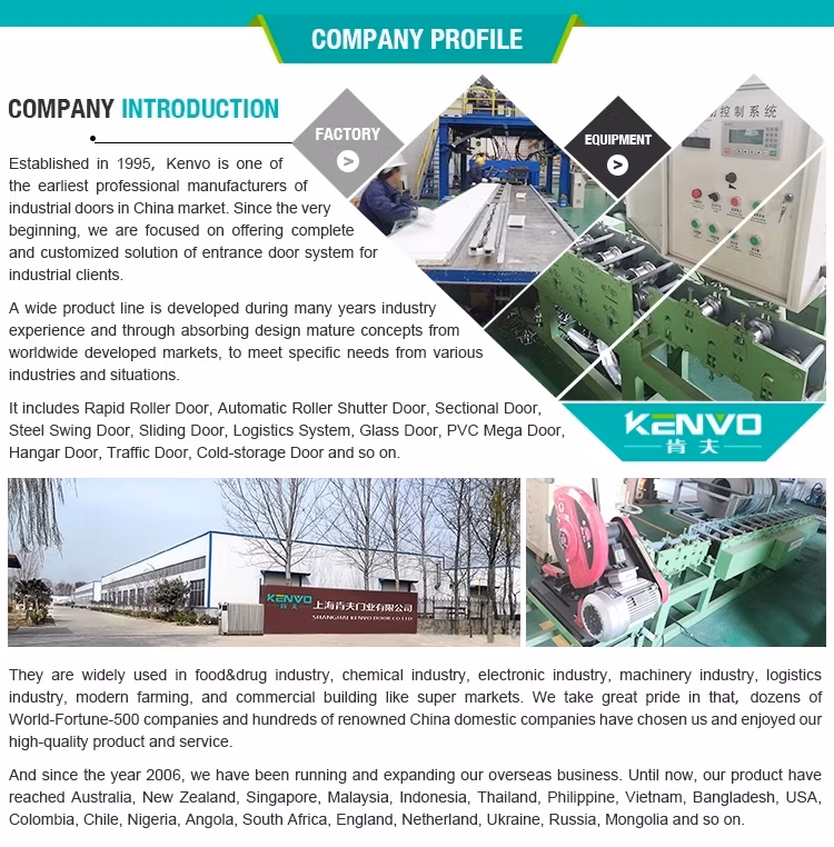 Full Clear Transparent PVC High Speed Fast Roll up Factory Doors for Warehouse or Clean Rooms