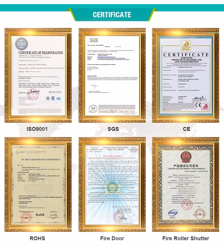 Full Clear Transparent PVC High Speed Fast Roll up Factory Doors for Warehouse or Clean Rooms