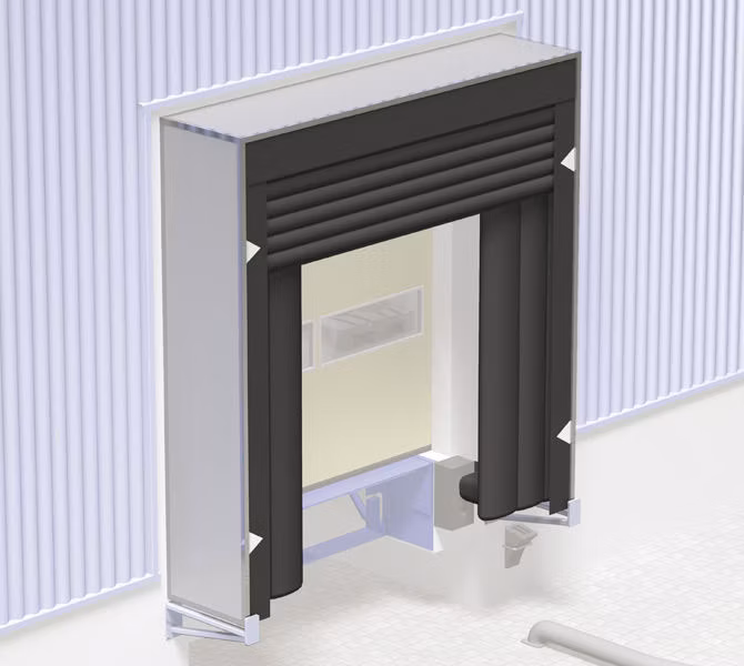 Mechanical or Retractable PVC Fabric Curtain Loading Dock Door Seal or Dock Shelter for Logistics Warehouse Loading Bays