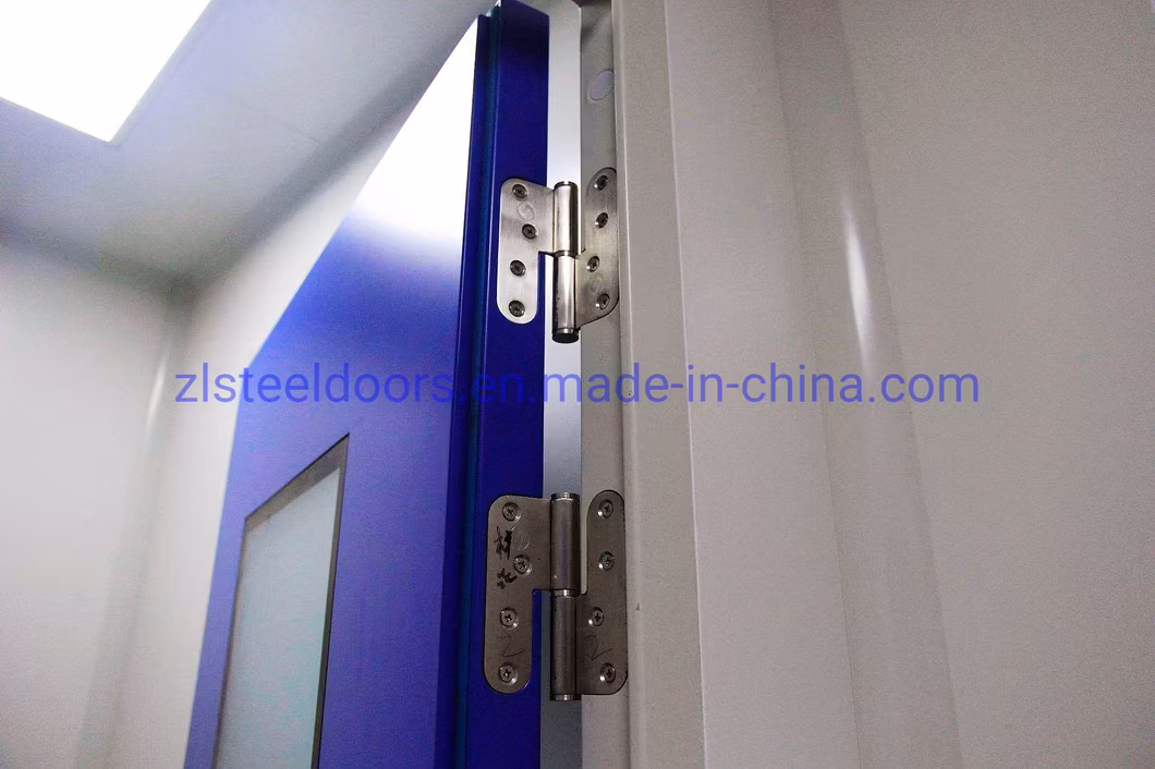 Industrial Use Durable Double Leaf Stainless Steel Swing Traffic Kitchen Door for Supermarket