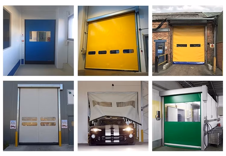 Commercial Automatic Airtight High Speed Coiling Door for Food or Pharma Warehouse