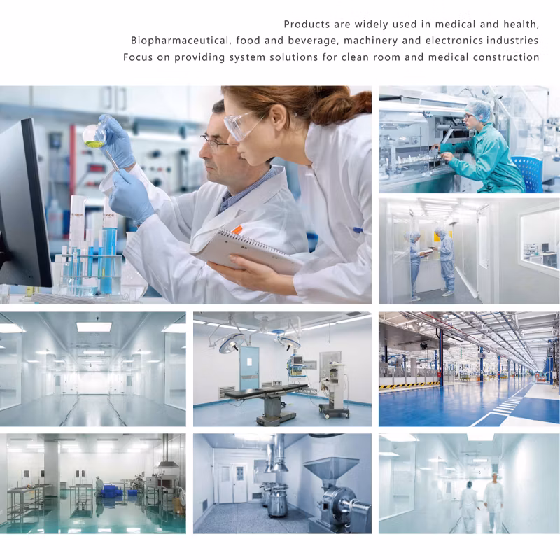 GMP Modular Steel Glass Door Industrial Food Factory Hospital Lab Push Swing Clean Room Medical Door