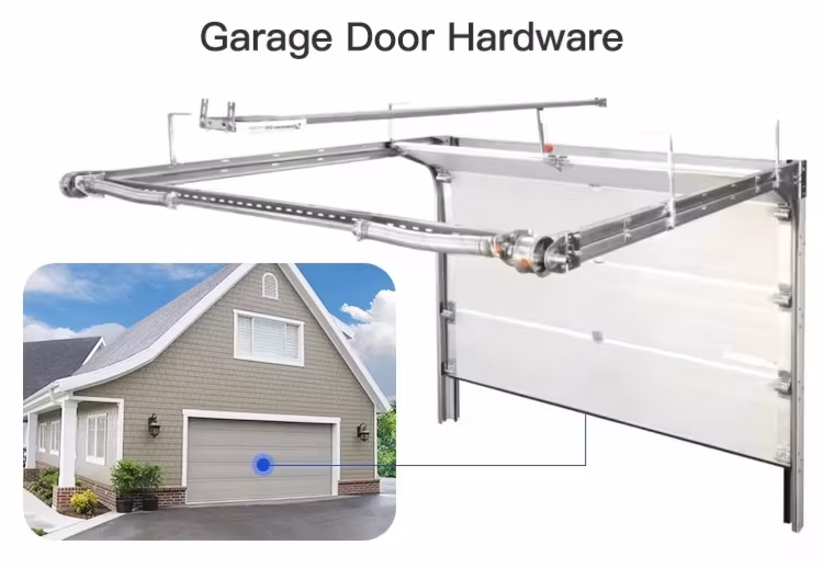 Residential Modern Flush Automatic Sectional Overhead Steel Garage Door for Homes