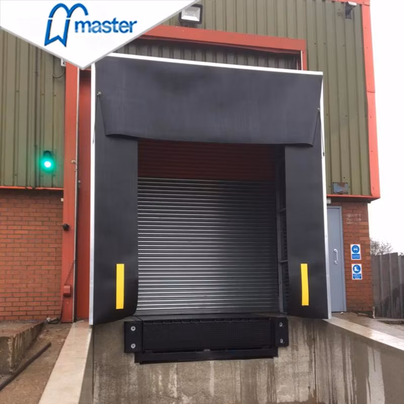 Master Well Top Selling Bulk Price Ajustable Heavy Duty Warehouse Retractable Loading Dock Seals PVC Curtain Sponge Inflatable Mechanical Dock Shelters