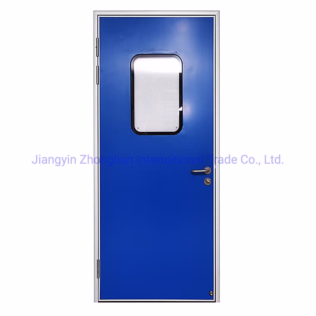 Industrial Use Durable Double Leaf Stainless Steel Swing Traffic Kitchen Door for Supermarket