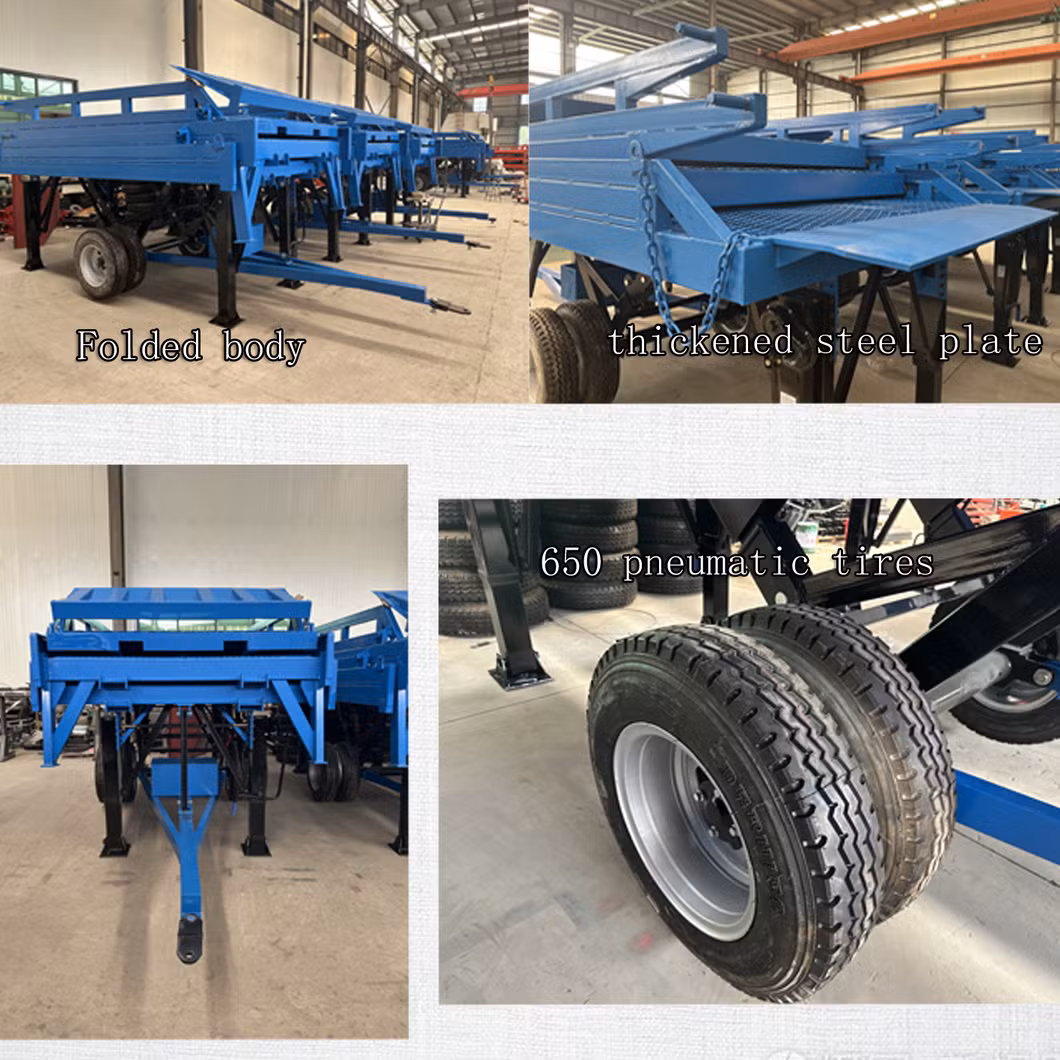 Lansheng Loading Dock Forklift Rampmobile Portable Hydraulic Truck Forklift Dar Mobile Dock Ramp Mobile Load Ramp Forklift Dock Ramp Scissor Lift Dock Levelers