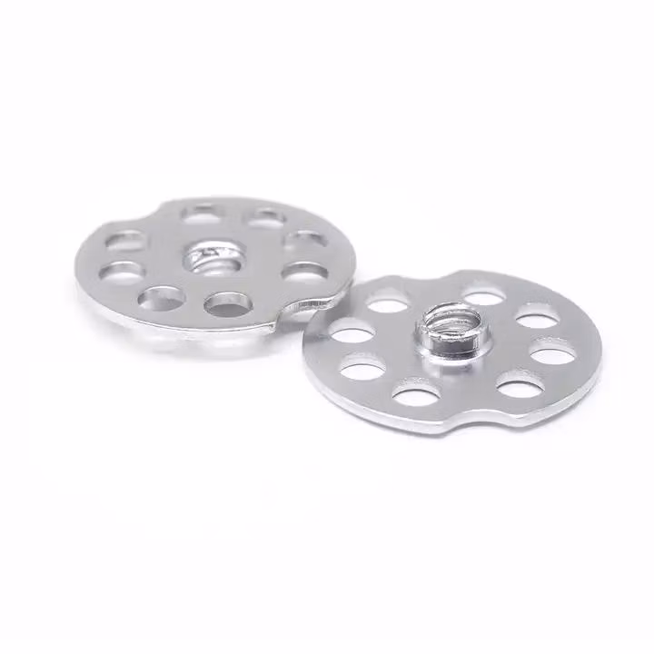 Made in China Zinc Plated Stainless Steel Stamping Parts Multi-Hole Water Pump Gasket Stamped Perforated Washer Round Close Base Car Spacer Compressor Gasket