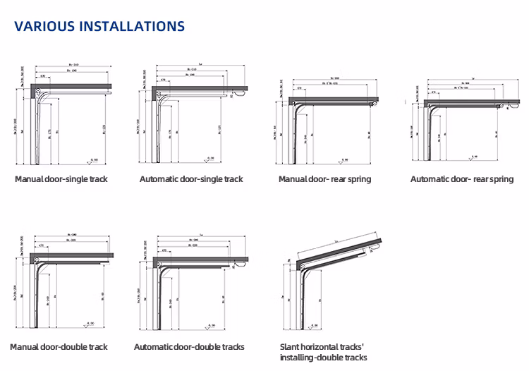 North American Double Steel Sectional Industrial Two Car Garage Gate