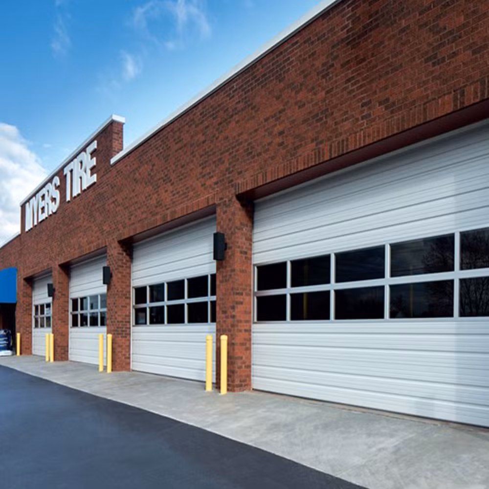 North American Double Steel Sectional Industrial Two Car Garage Gate