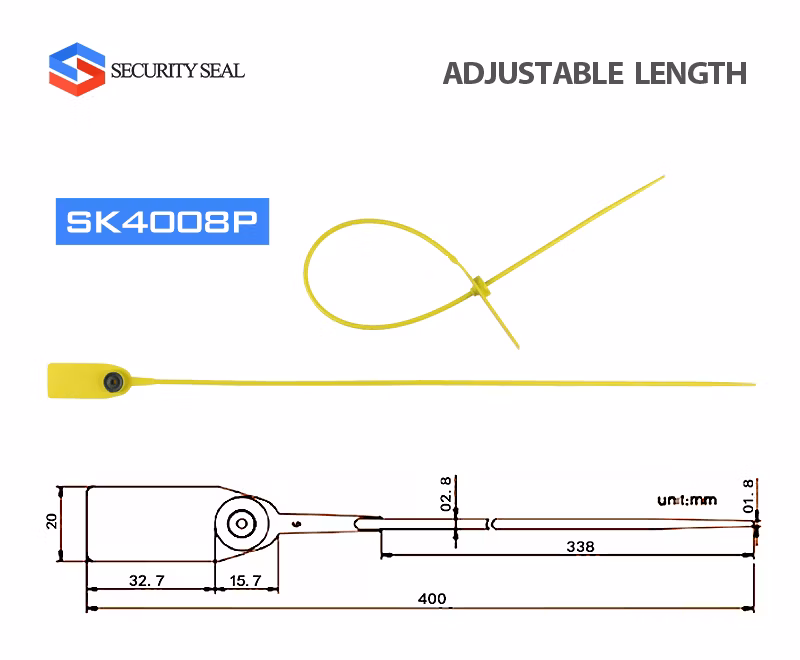 Full Stock Plastic Security Seal Sk4008p Plastic Seals for Bags