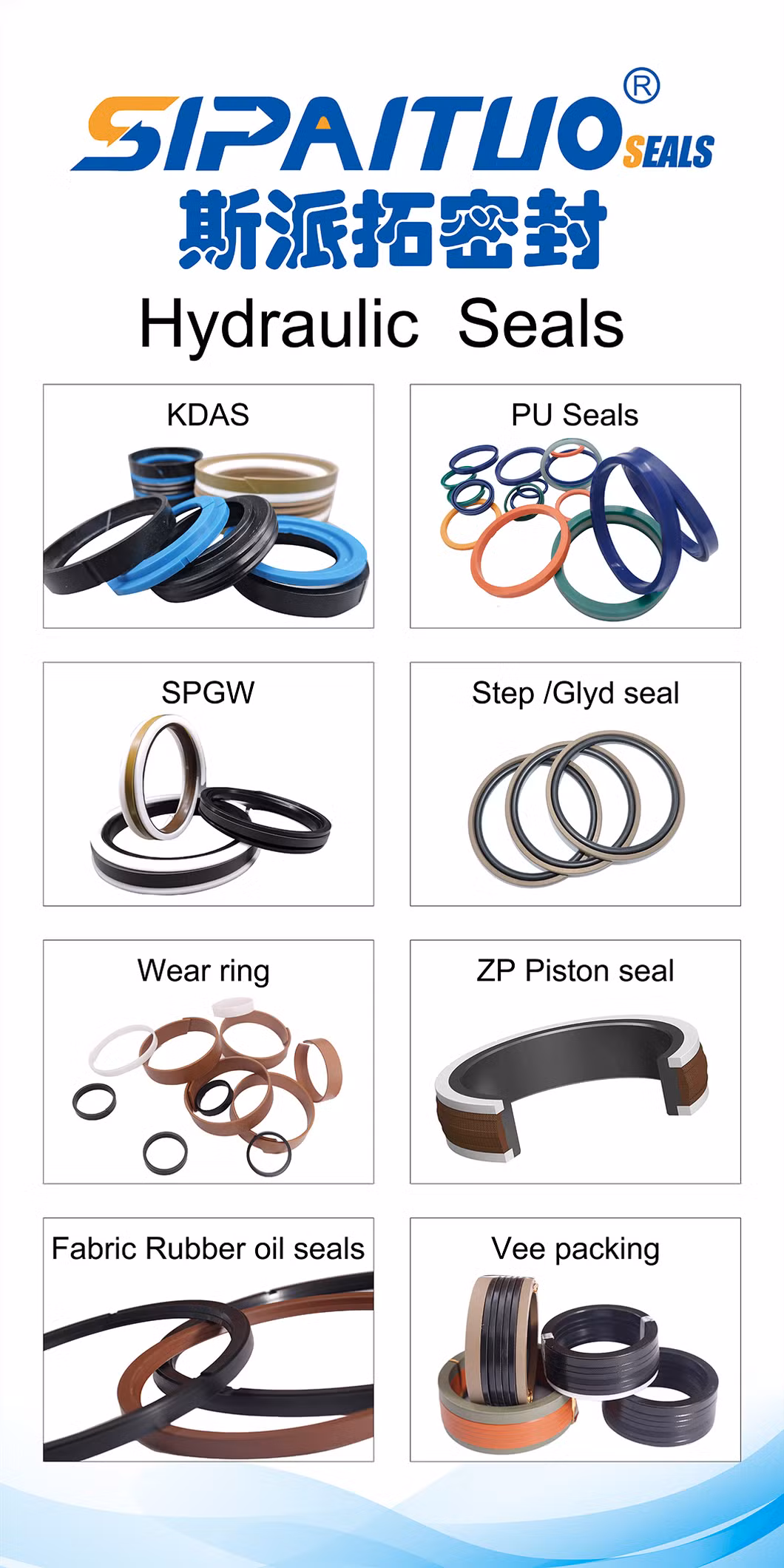 PTFE/UHMWPE/Peek Spring Energized Hydraulic Oil Seal Ring