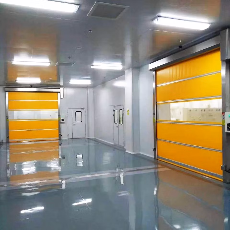 Thermal Exterior Type Safety Double - Forged External Design Garage Automatic Wholesale Popular PVC Popular Factory-Price Roller Shutter High Speed Door