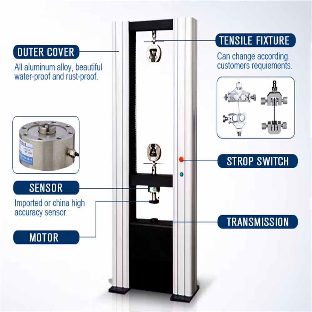 Electronic Universal Testing Equipment for Plastic Film Flexible Food Packaging Paper Paperboard Tissue Textiles Test Supplier with Good Price